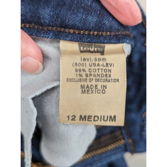 Levi's 345 Blue Jeans Size 12 Medium Low Boot Cut -0424B182 - Picture 4 of 10